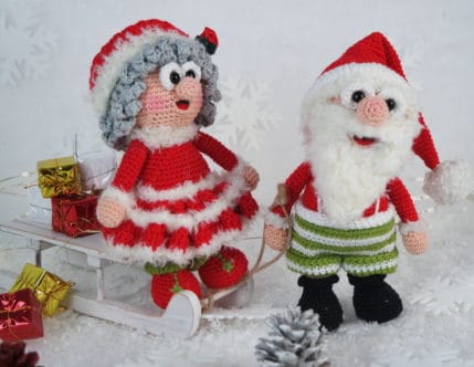 Wilma hilft dieses Jahr ihrem Mann Werner Weihnachtsmann an Weihnachten - Häkleanleitung